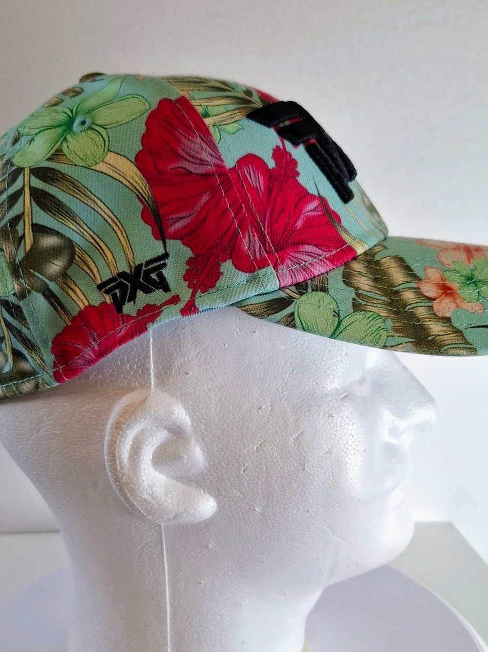 PXG Women's Floral Baseball Cap - Mint with Pink Accents - Picture 3 of 8
